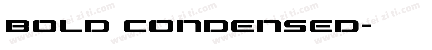 Bold Condensed字体转换